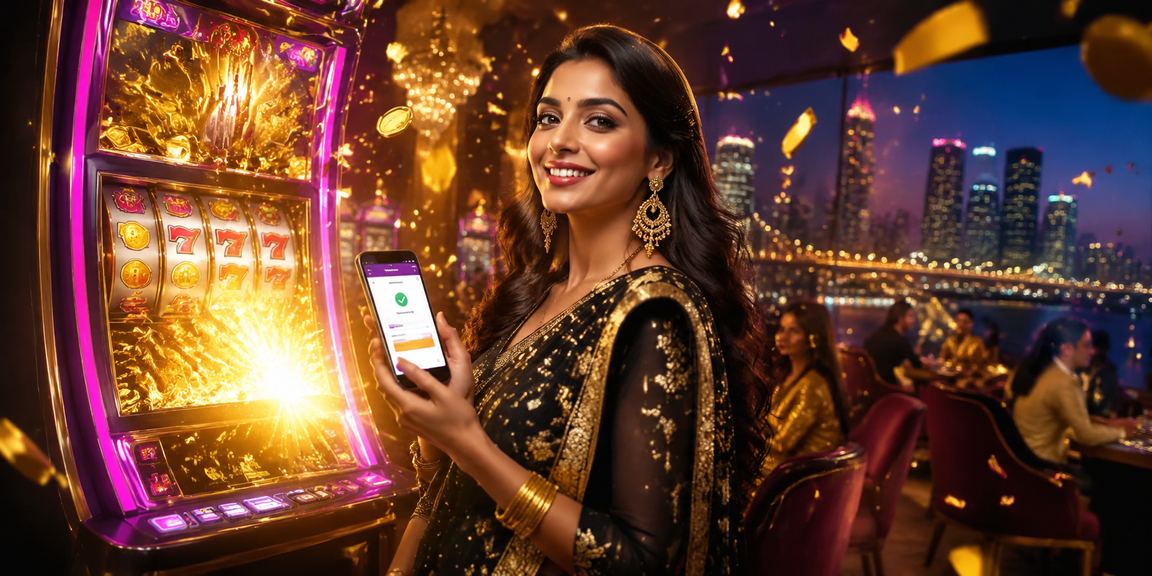A user enjoying a slot game on a mobile phone from Mumbai